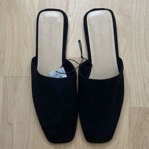 COPY - Banana Republic black suede mules